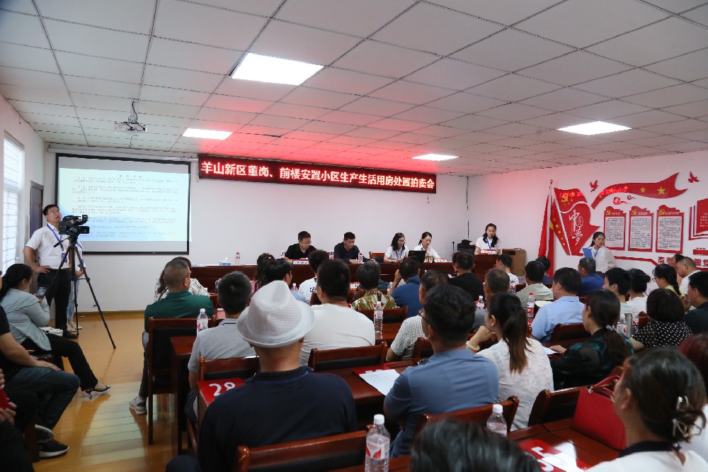 羊山新區董崗，前樓安置小區生產生活用房處置拍賣會